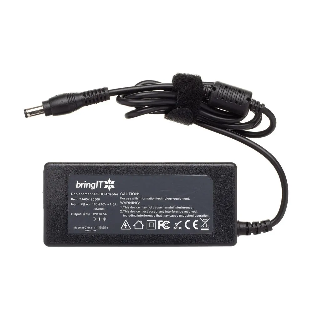 Fonte Notebook 12V 5A 60W - Conector 5.5 x 2.1 mm / FT136