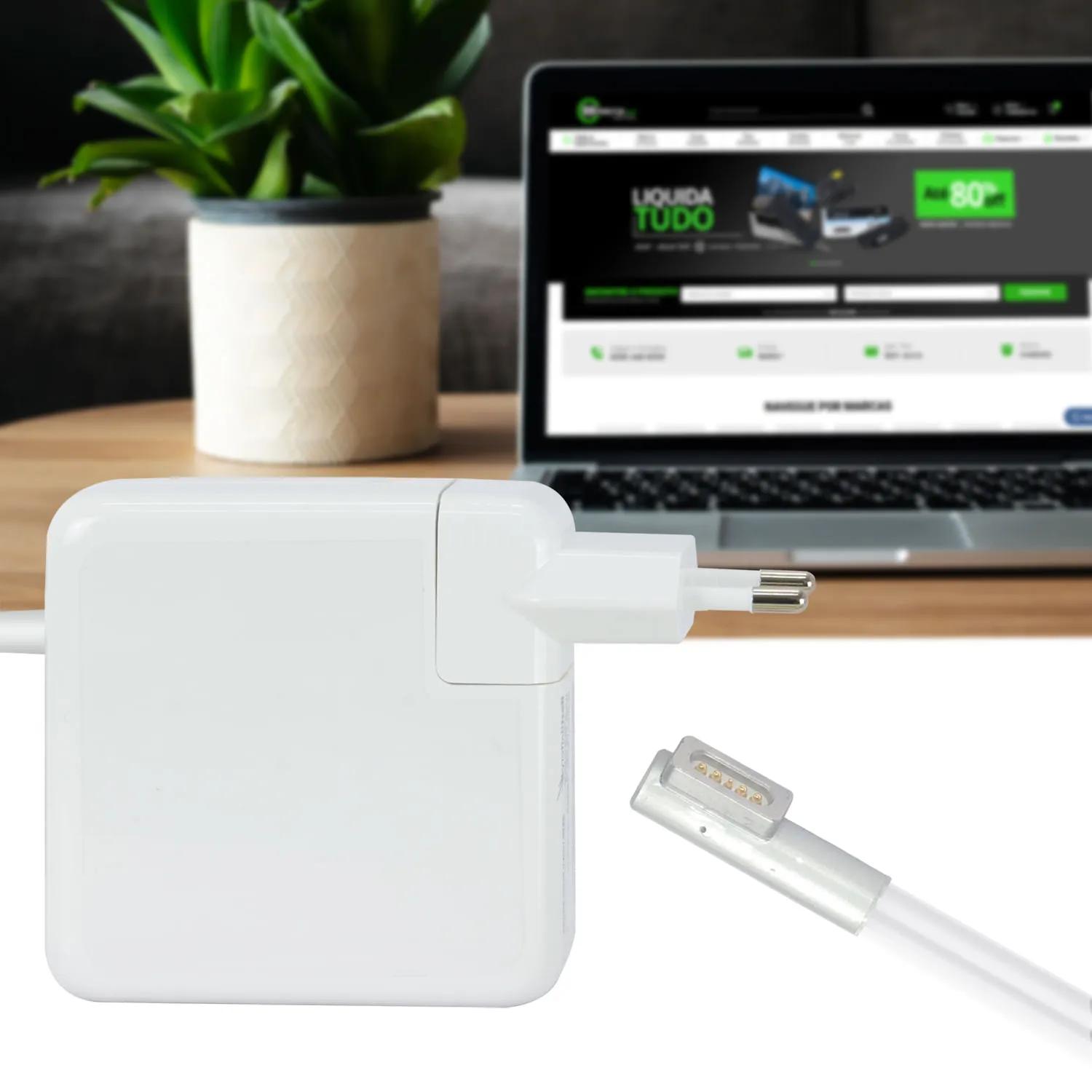 Fonte Notebook 16.5V 3.65A 60W - Conector MagSafe1 (APPLE) BB20-AP16-L - Imagem 2