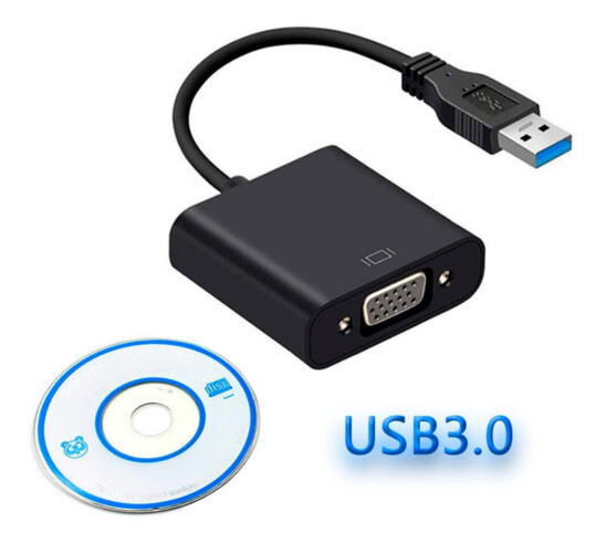 Conversor USB 3.0 para VGA F, DEX AD-902E