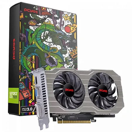 Placa de Video PCI-e DDR5 4GB 128Bits, PCYES GTX 750 TI (VGA/DVI/HDMI)