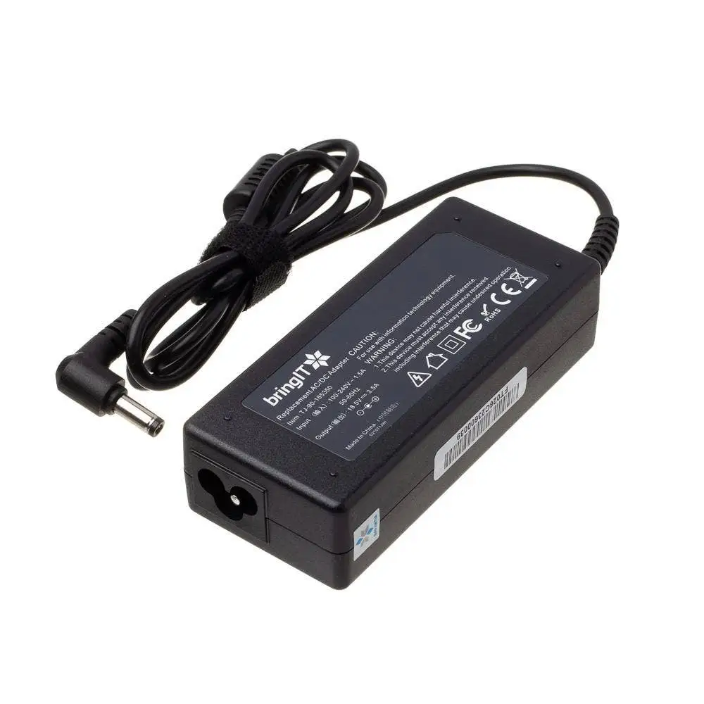 Fonte Notebook 18.5V 3.5A 65W - Conector 5.5 x 2.5 mm (POSITIVO) FT026