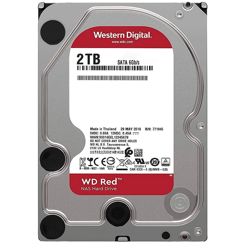 HDD 2TB Sata III 3,5" 5400Rpm 256MB, WD RED WD20EFRX