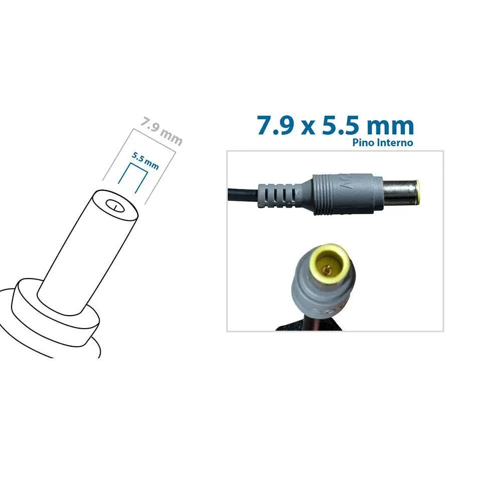 Fonte Notebook 20V 3.25A 65W - Conector 7.9 x 5.5 mm (LENOVO) FT022 / BB20-IB20-B - Imagem 4