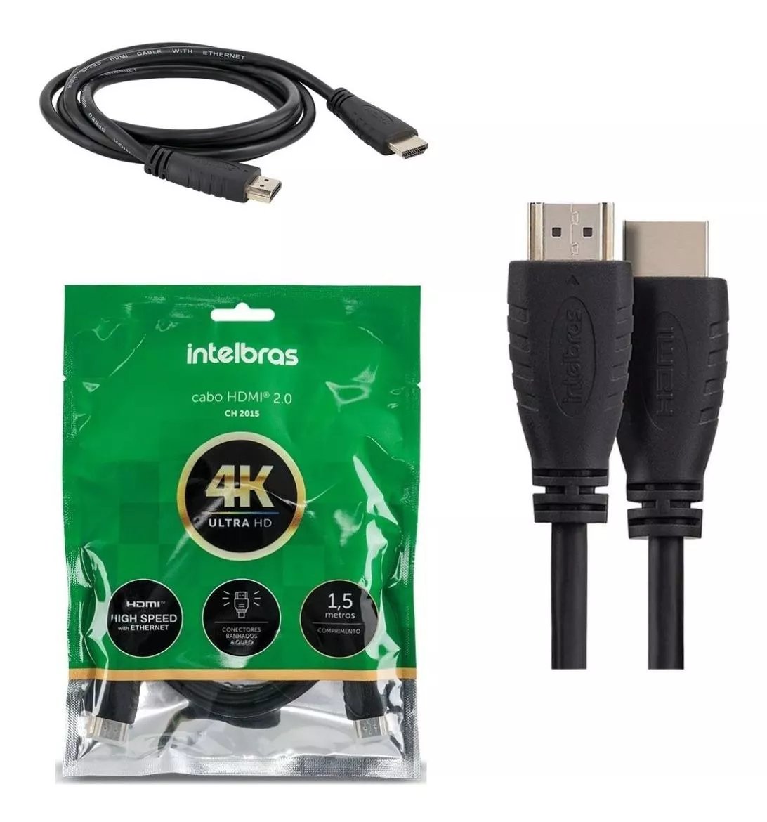 Cabo HDMI 2,5m 2.0 4K, INTELBRAS CH2025 - Imagem 2