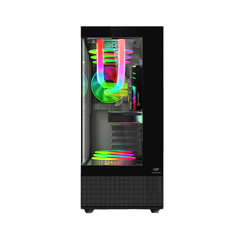 Gabinete Gamer sem Fonte Aquarius, C3TECH MT-G850BK - Imagem 2