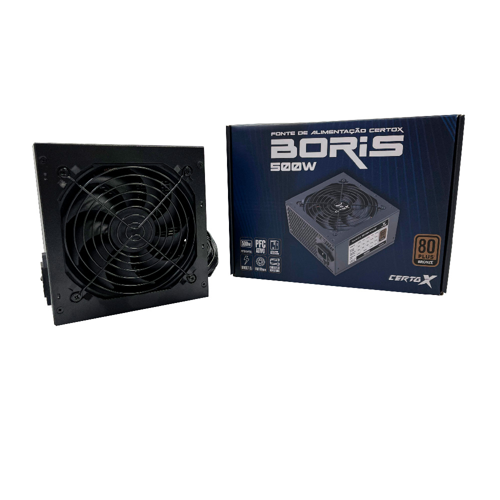 Fonte Gamer CertoX Boris 500W 80 Plus Bronze - foto 1