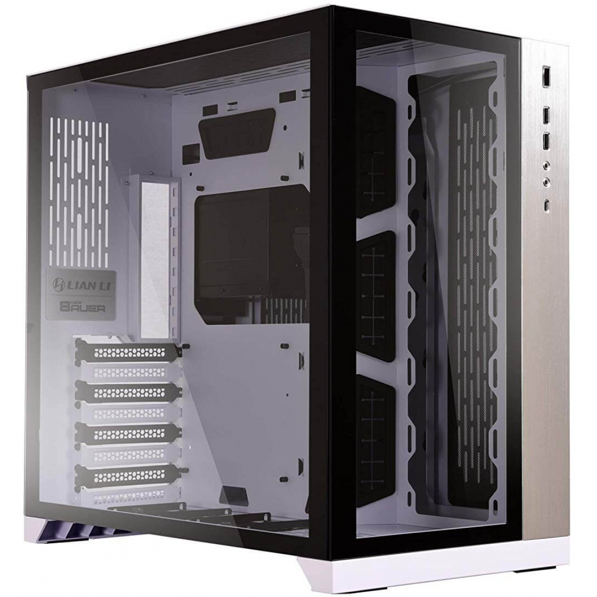 Gabinete Gamer Lian Li Dynamic, Mid Tower, Vidro Temperado, White, Sem Fonte, Sem Fan, PC-O11DX - miniatura 2