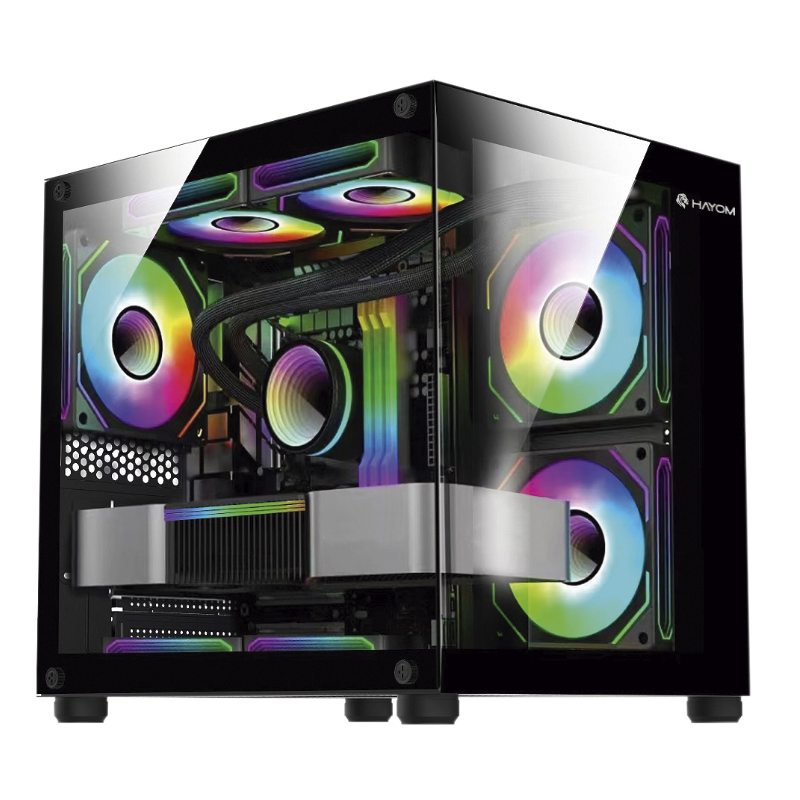 Gabinete Gamer Aquario Gb1796 Com Fan LED RGB - Hayom - foto 1