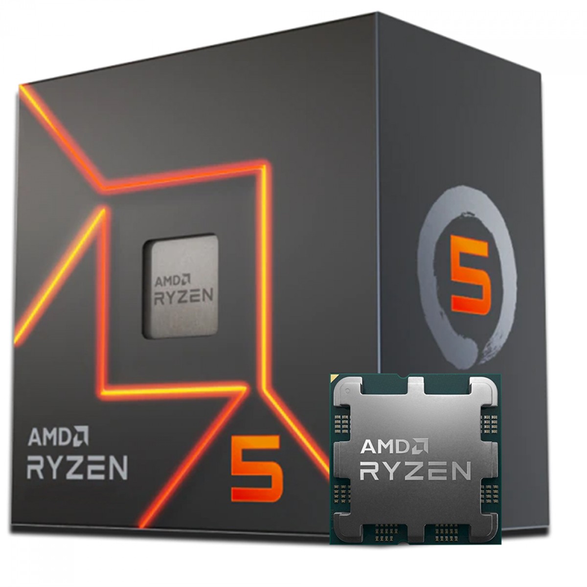 Processador AMD Ryzen 5 8400F, 4.2GHz (4.7GHz Turbo), 6-Cores 12-Threads, AM5 - foto 1