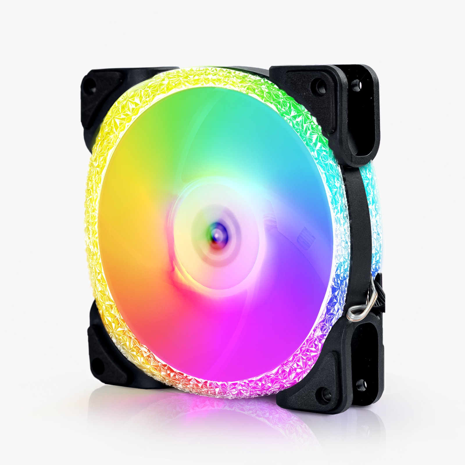 FAN ROUND5 CRYSTAL FORWARD PWM ARGB 120MM BLACK BOX - foto 1