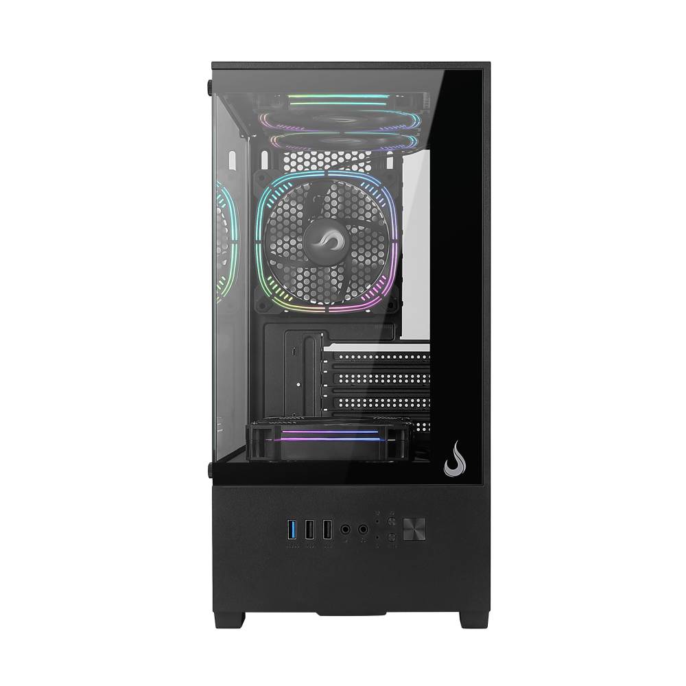 Gabinete Gamer Rise Mode Prisma Glass 01 Mid Tower Vidro Temperado USB 3.0 S/ Fans Preto - RM-CA-PRS-01-FB - miniatura 8