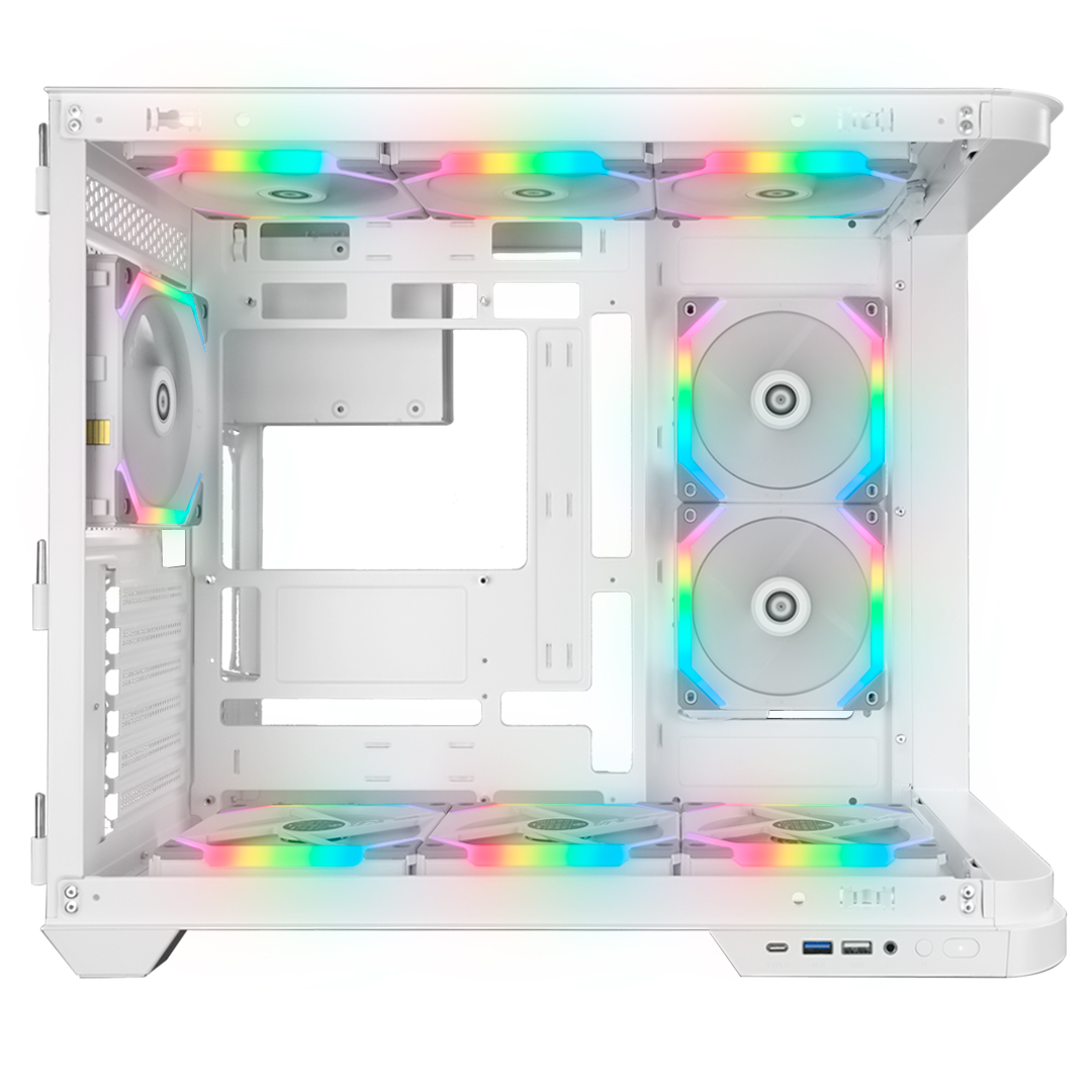 Gabinete Redragon Wideload Extreme Vidro Curvo Branco - miniatura 8