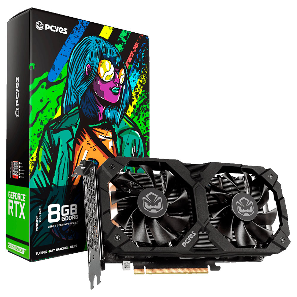 PLACA DE VIDEO PCYES GEFORCE RTX 2060 SUPER 8GB GDDR6 256BITS - foto 1