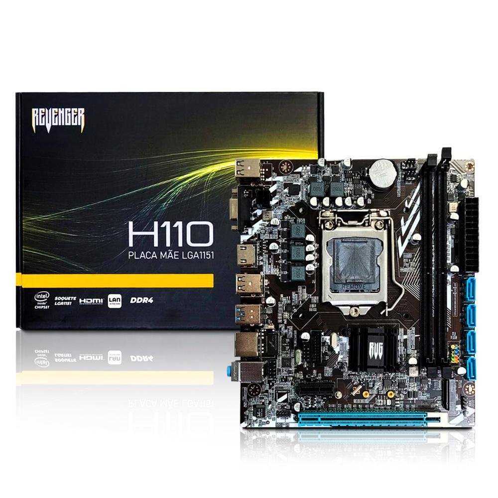 Placa Mae H110 LGA1151 Intel 32gb Usb 3.0 - miniatura 2