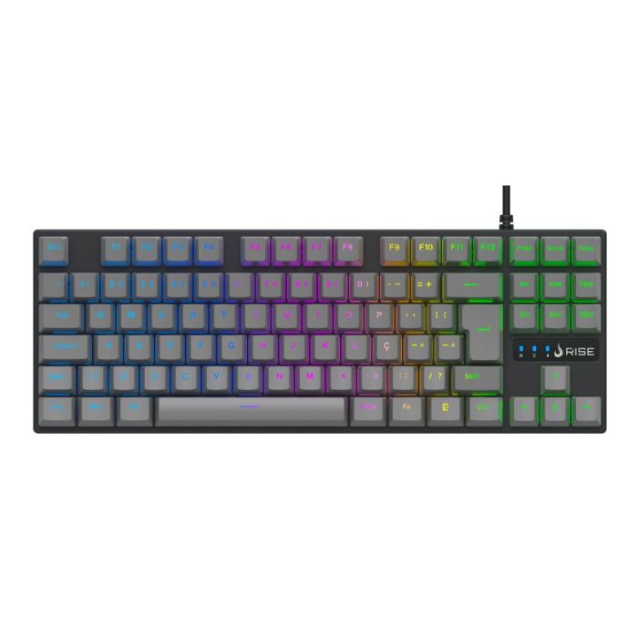Teclado Mecânico Gamer Rise Mode Switch Rise Core RGB C/ Fio ABNT2 - RM-TCM-GHT-BG - foto 1