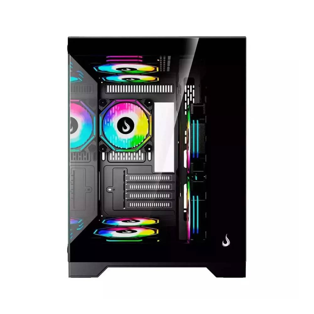 Gabinete Gamer Rise Mode Galaxy Glass M Mini Vidro Temperado USB 3.0 S/ Fan - Preto - miniatura 3