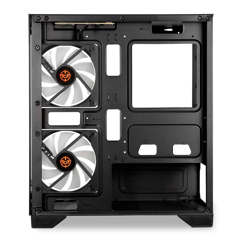 Gabinete Gamer TGT Gladiator, Rainbow, Mid-Tower, Lateral de Vidro, Com 2 Fans, Preto, TGT-GLD-BK - miniatura 3