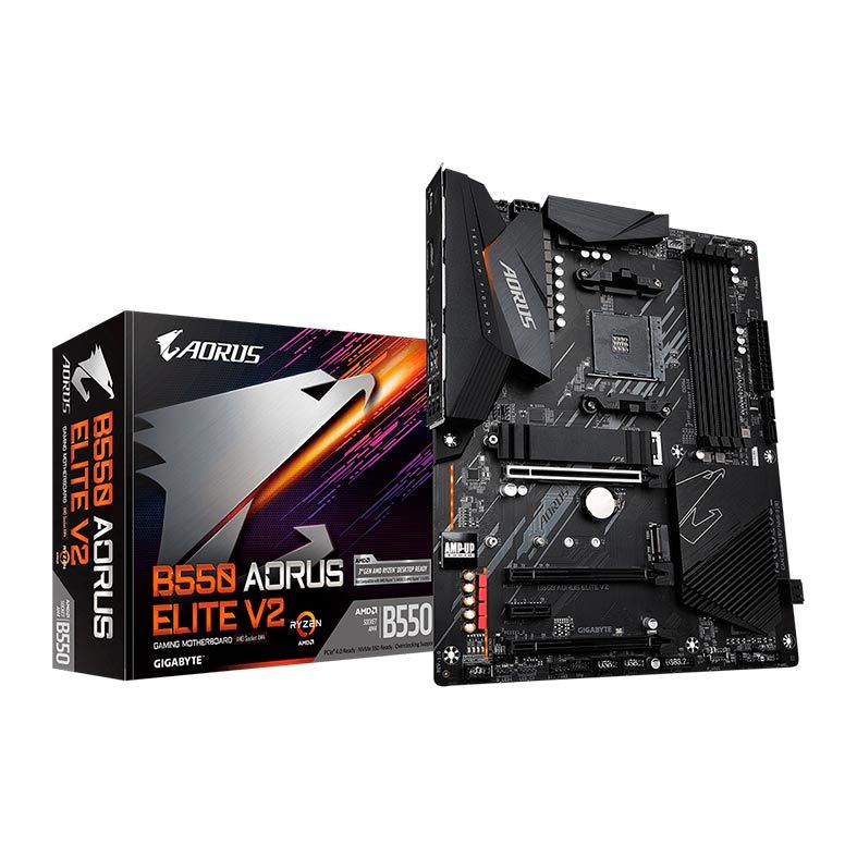 Placa Mae Gigabyte B550 Aorus Elite V2 DDR4 Socket AM4 Chipset AMD B550 - miniatura 3