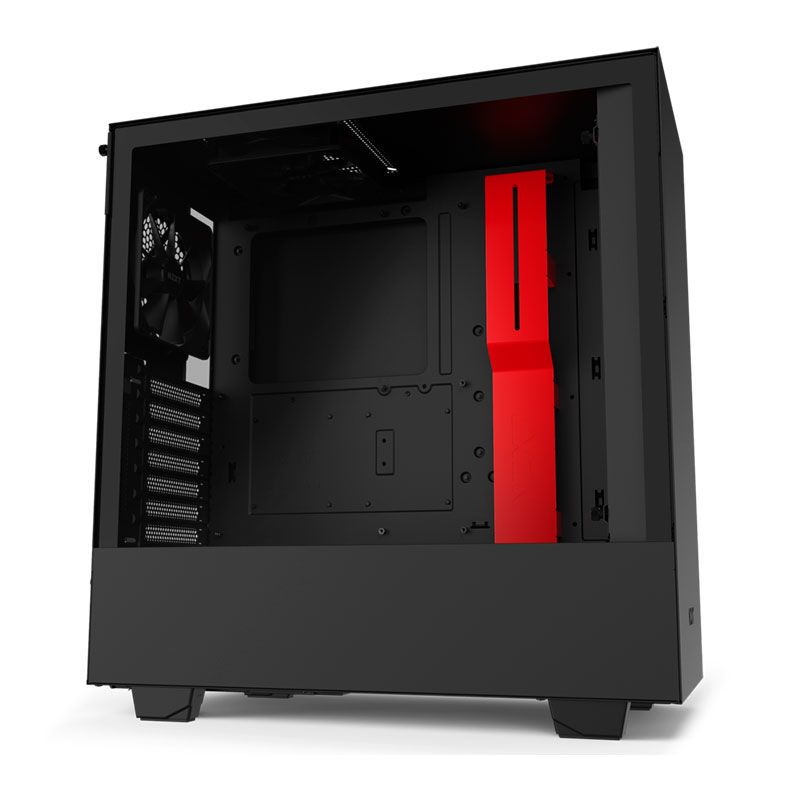 Gabinete NZXT H510 Preto/Vermelho, CA-H510B-BR - foto 1