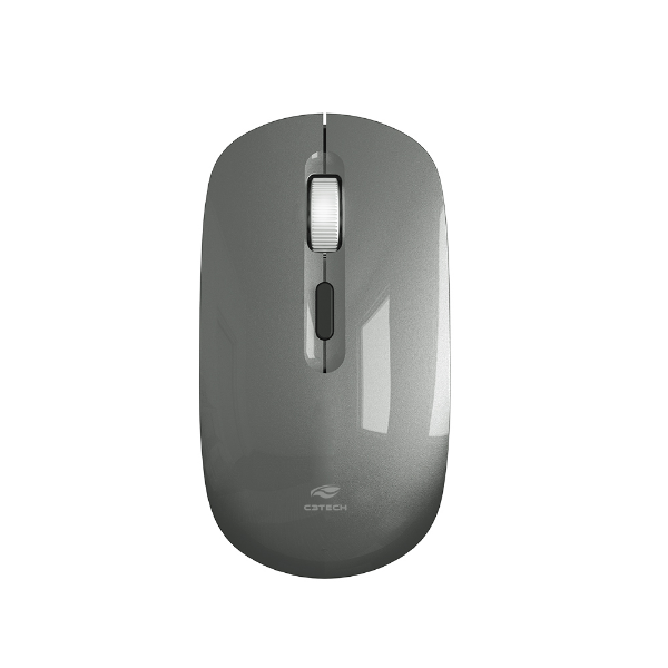 MOUSE C3TECH SEM FIO RECARREGAVEL M-W80GY CINZA - foto 1