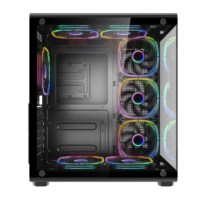 Gabinete Gamer Rise Mode Galaxy Glass X Mid Tower Vidro Temperado USB 3.0 S/ Fan Preto RM-GA-GGX-FB - miniatura 4
