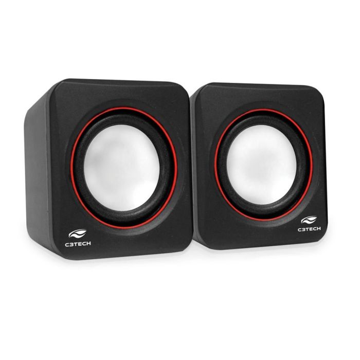 Caixa de Som Speaker 2.0 3W RMS Usb Preta SP-301BK C3Tech - foto 1