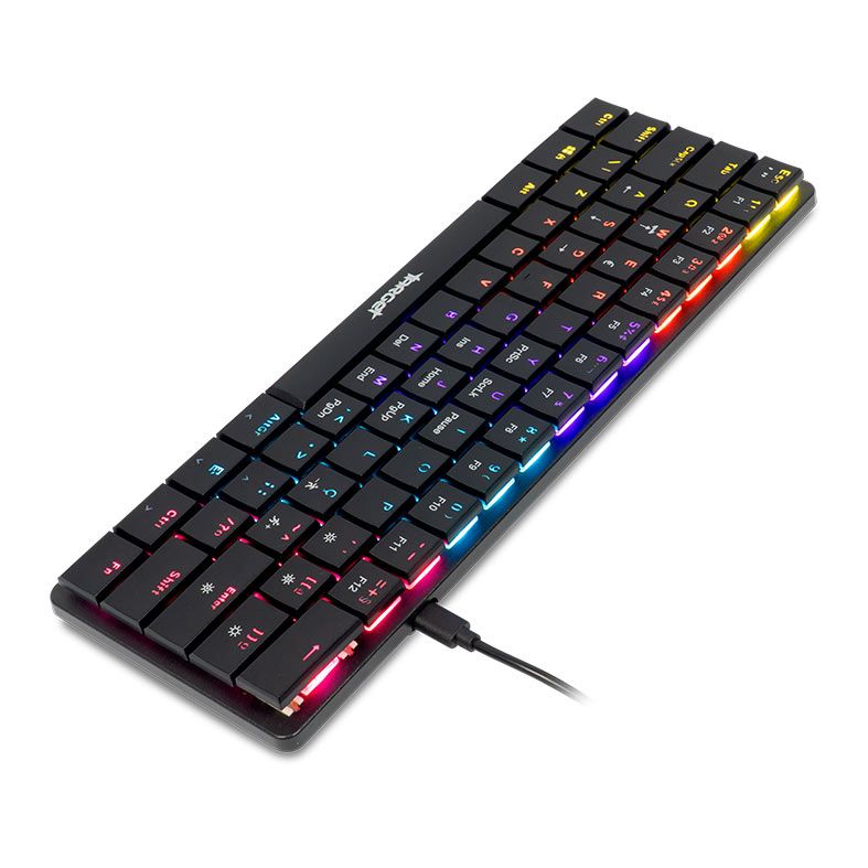 Teclado Mecanico TGT Sherman LP60, Rainbow, ABNT2, Switch Azul, Preto, TGT-SHLOW-RBW01 - miniatura 3