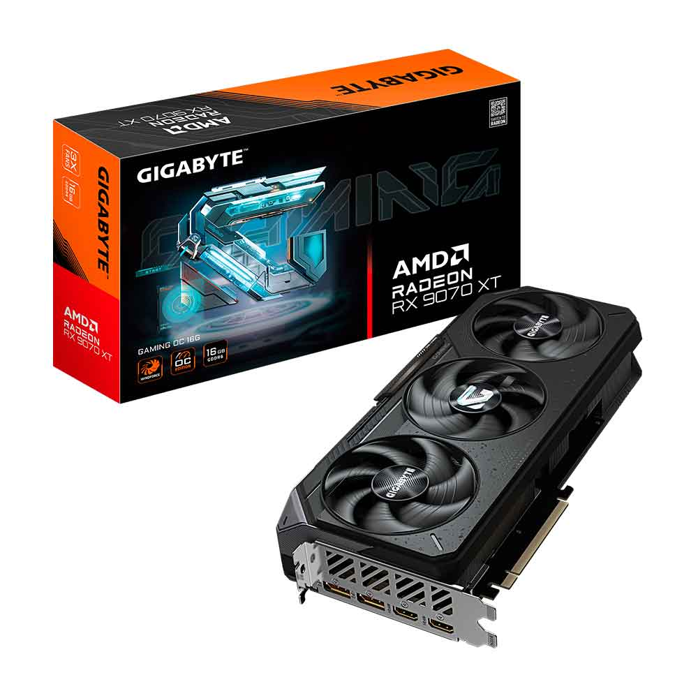 PLACA DE VIDEO GIGABYTE RX 9070 XT GAMING OC RADEON 16GB GDDR6 256BITS GV-R9070XTGAMINGOC-16GD - foto 1