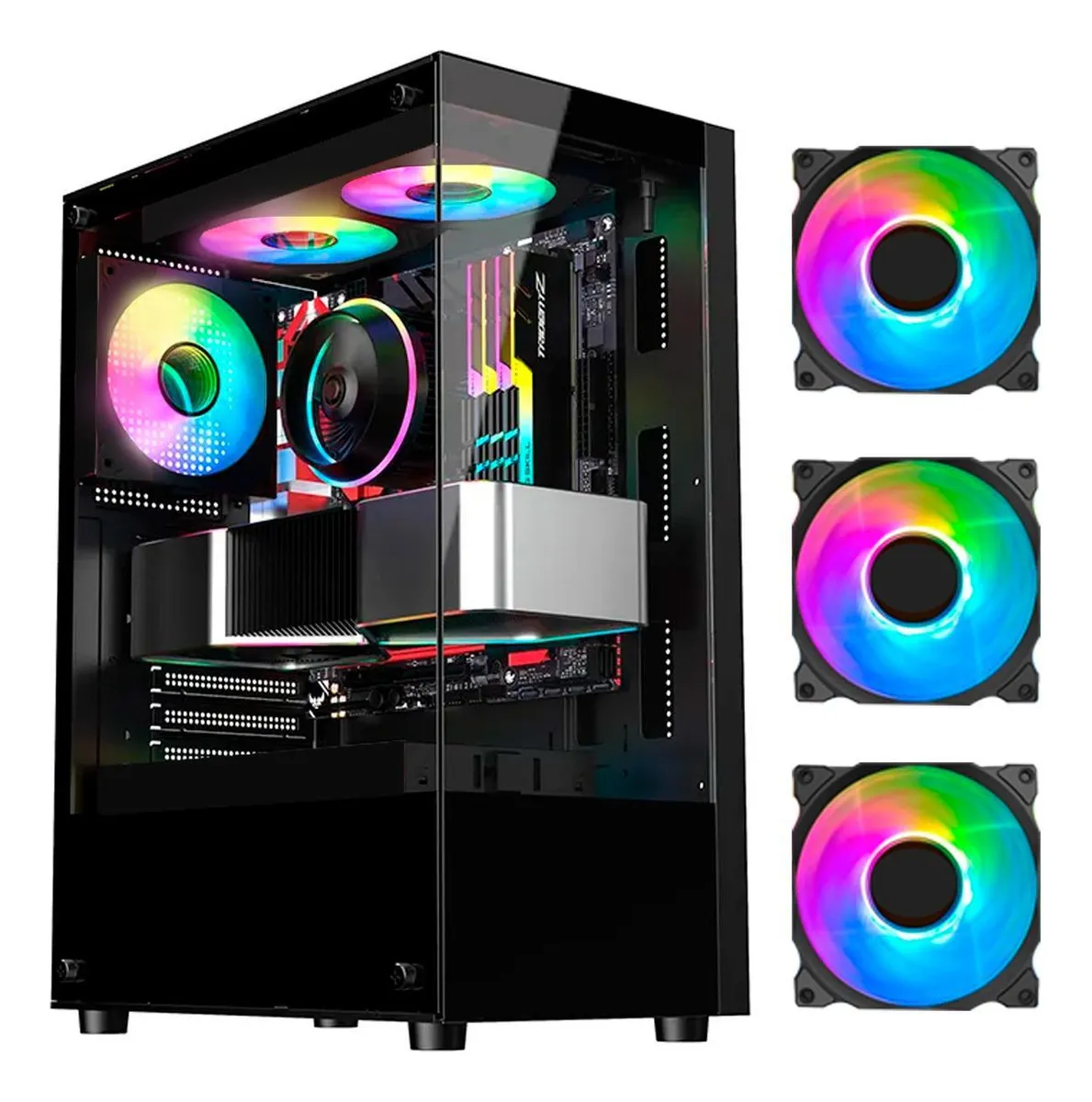 Gabinete Gamer Mid Tower Rgb Gb1792 - miniatura 2