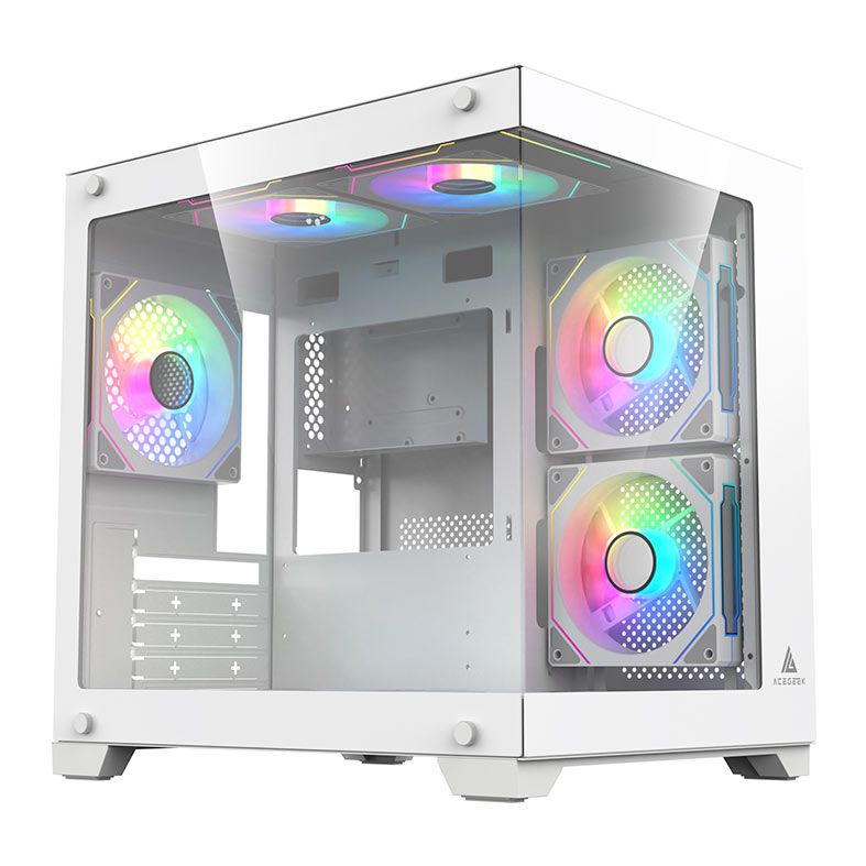 Gabinete Gamer Acegeek Vacancy L375, Mid-Tower, Lateral de Vidro, Branco, AG-VACANCY-L375-WH - miniatura 2