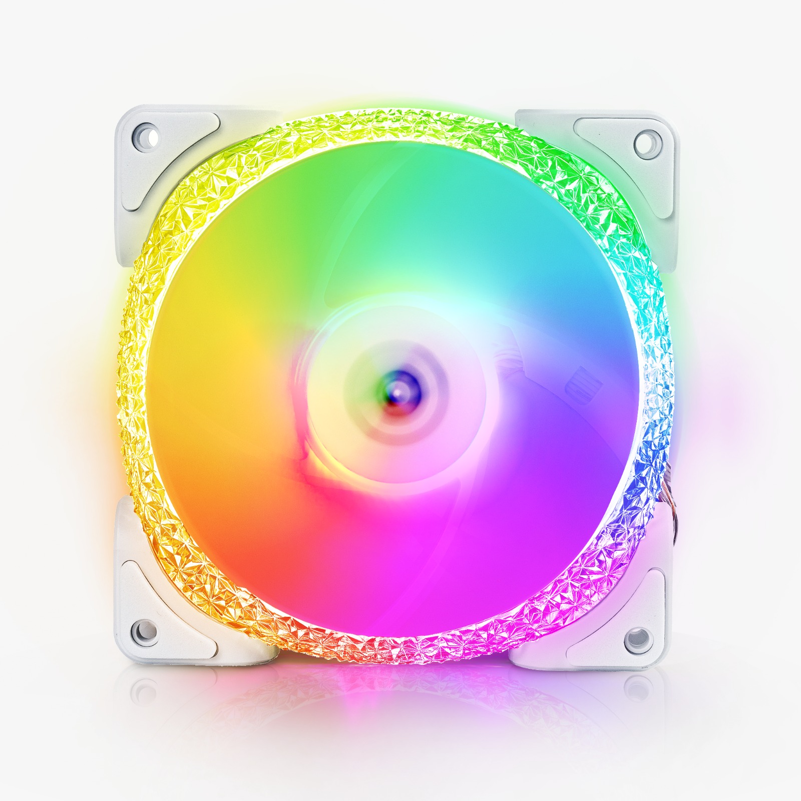 FAN ROUND5 CRYSTAL FORWARD PWM ARGB 120MM WHITE BOX - miniatura 2