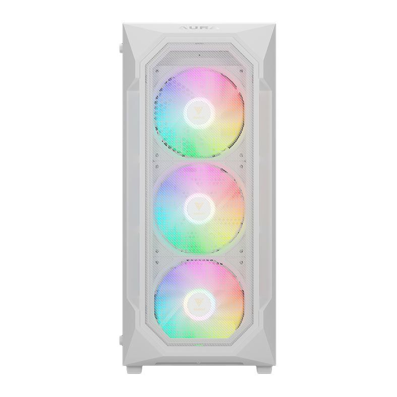 Gabinete Gamer Gamdias Aura GC1 Elite, RGB, Mid-Tower, Lateral De Vidro, Com 4 Fans, Branco, AURA-GC1-ELITEWH - miniatura 3