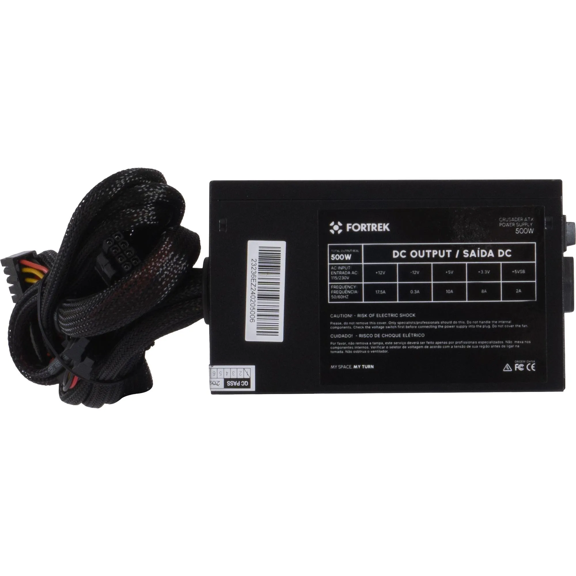 Fonte Gamer ATX Fortrek Crusader 500W Preta - miniatura 6
