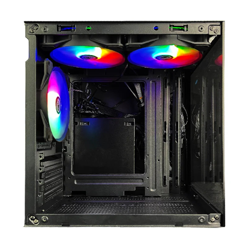Gabinete Gamer Hayom GB1787, Mini Tower, Vidro Temperado, M-ATX, Com 3 Fans, Sem Fonte, Preto - miniatura 4