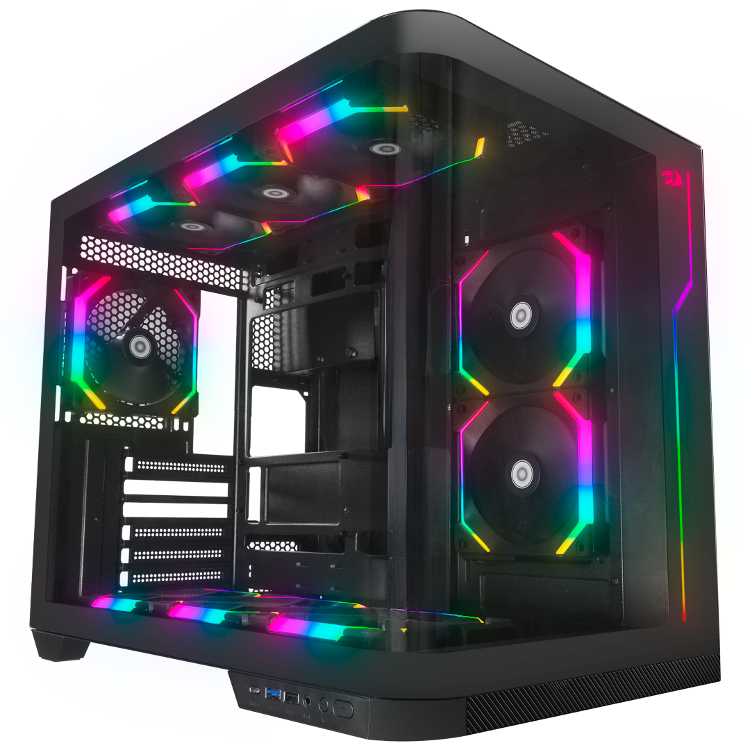 Gabinete Redragon Wideload Extreme Vidro Curvo Preto - Sem Fans - foto 1