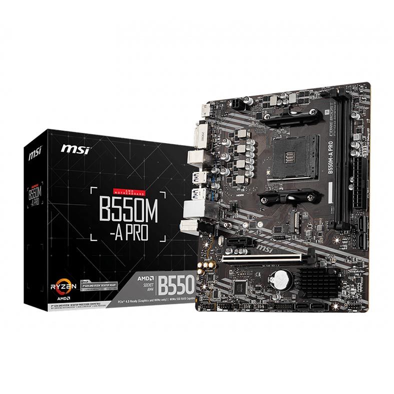 Placa Mae MSI B550M-A PRO, DDR4, Socket AM4, M-ATX, Chipset AMD B550, B550M-A PRO - foto 1