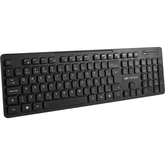 Kit Teclado e Mouse C3Tech K-W20BK Sem Fio Preto - miniatura 3