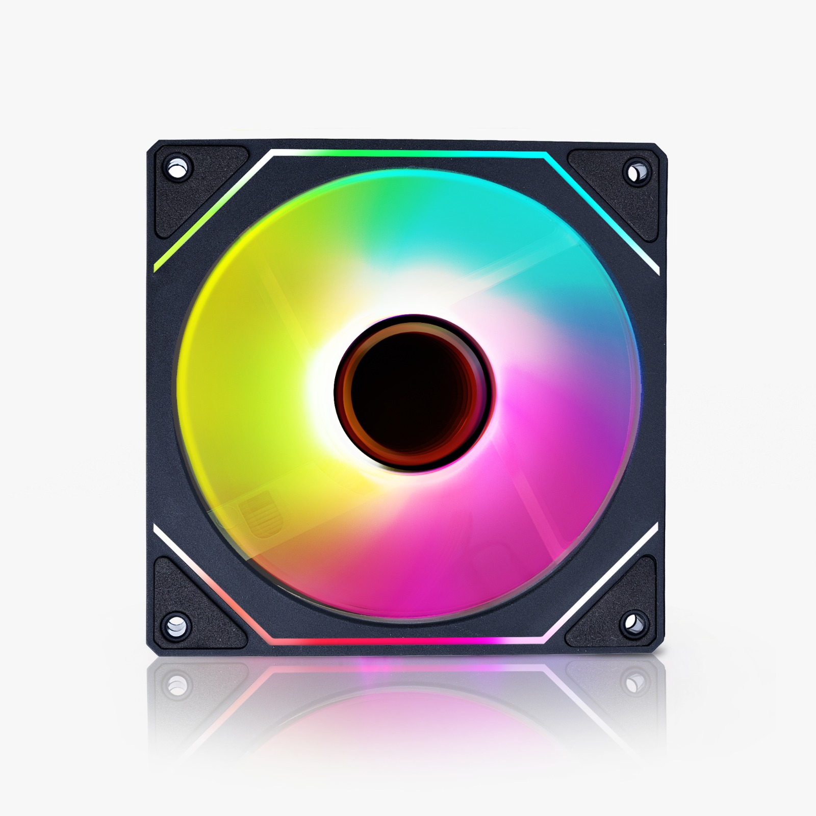 FAN ROUND5 AURORA REVERSE PWM ARGB 120MM BLACK - BOX - foto 1