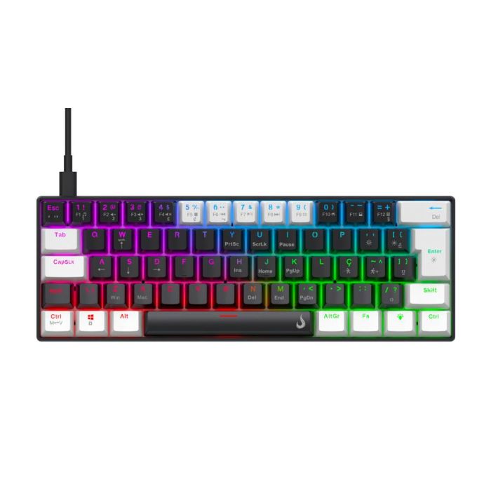 Teclado Mecânico Gamer Rise Mode Nova 01 Switch Rise Core RGB C/ Fio ABNT2 Preto - RM-TCM-NV01-B - foto 1