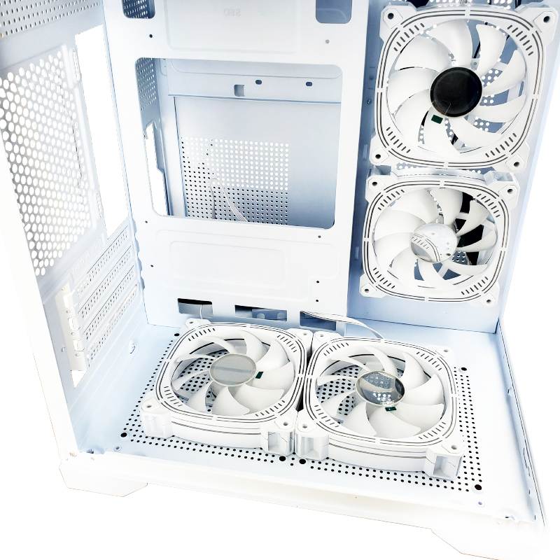Gabinete Cubo Gamer Hayom Com 3 Fans RGB - GB1791 Branco - miniatura 3