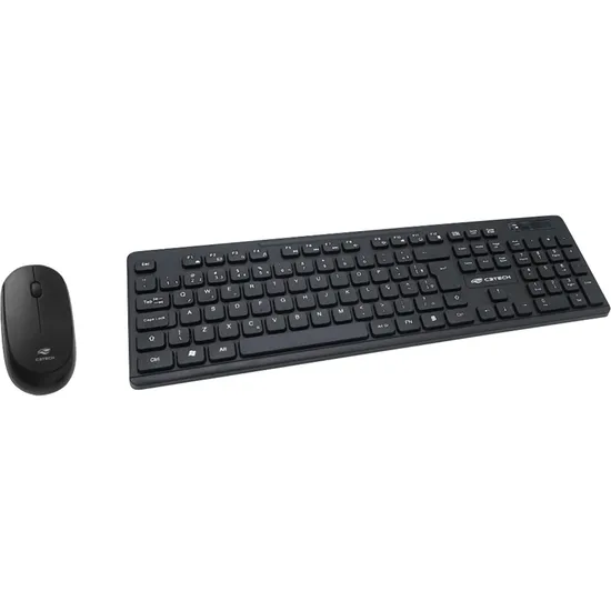 Kit Teclado e Mouse C3Tech K-W20BK Sem Fio Preto - miniatura 2