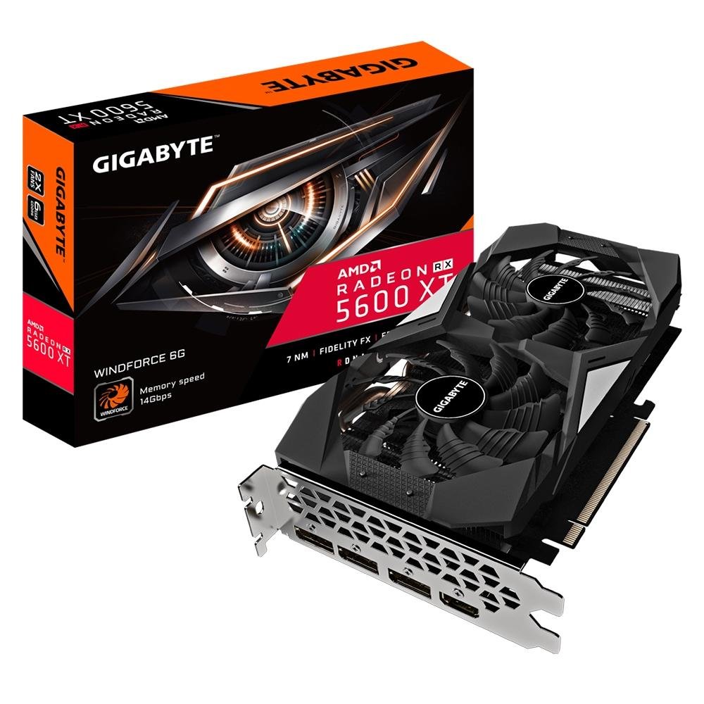 Placa de Video Gigabyte Radeon Windforce RX 5600 XT 6GB - foto 1