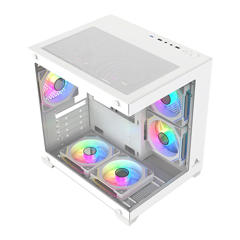Gabinete Gamer Acegeek Vacancy L375, Mid-Tower, Lateral de Vidro, Branco, AG-VACANCY-L375-WH - miniatura 4
