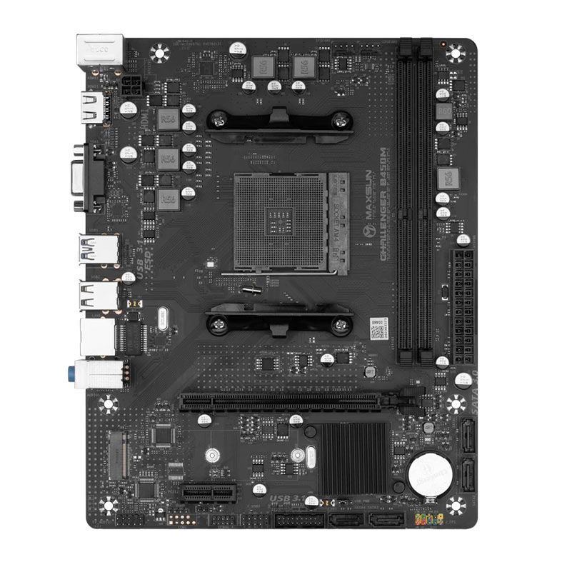Placa Mae Maxsun Challenger B450M, DDR4, Socket AMD AM4, M-ATX, Chipset AMD B450, MS-CHALLENGER-B450M - foto 1