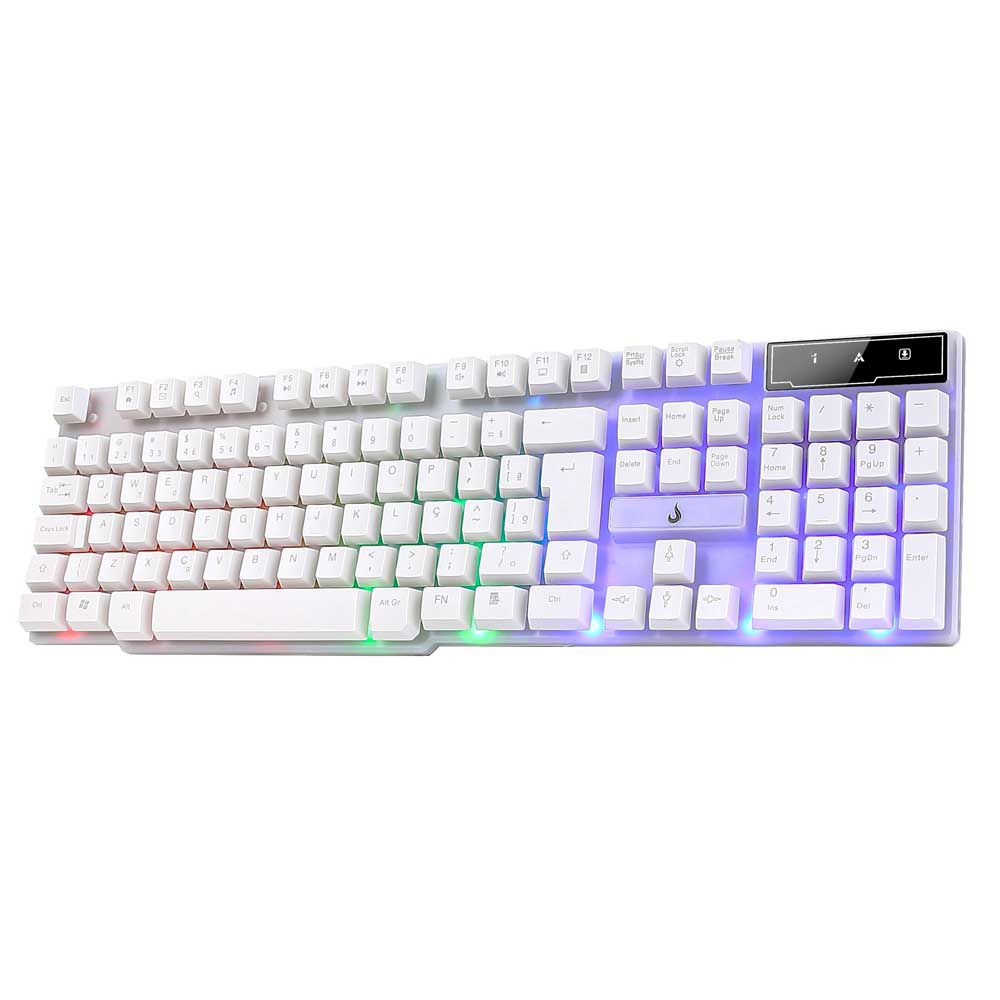 Teclado Semi Mecânico Rise Mode G1 Rainbow C/Fio Branco - RM-TG-01-FW - miniatura 2