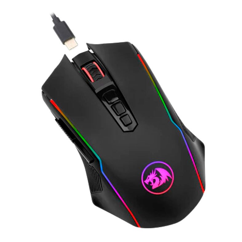 Mouse Gamer Redragon Ranger Lite, Wireless, RGB, 8000DPI, 9 Botoes, Preto, M910-KS - miniatura 2