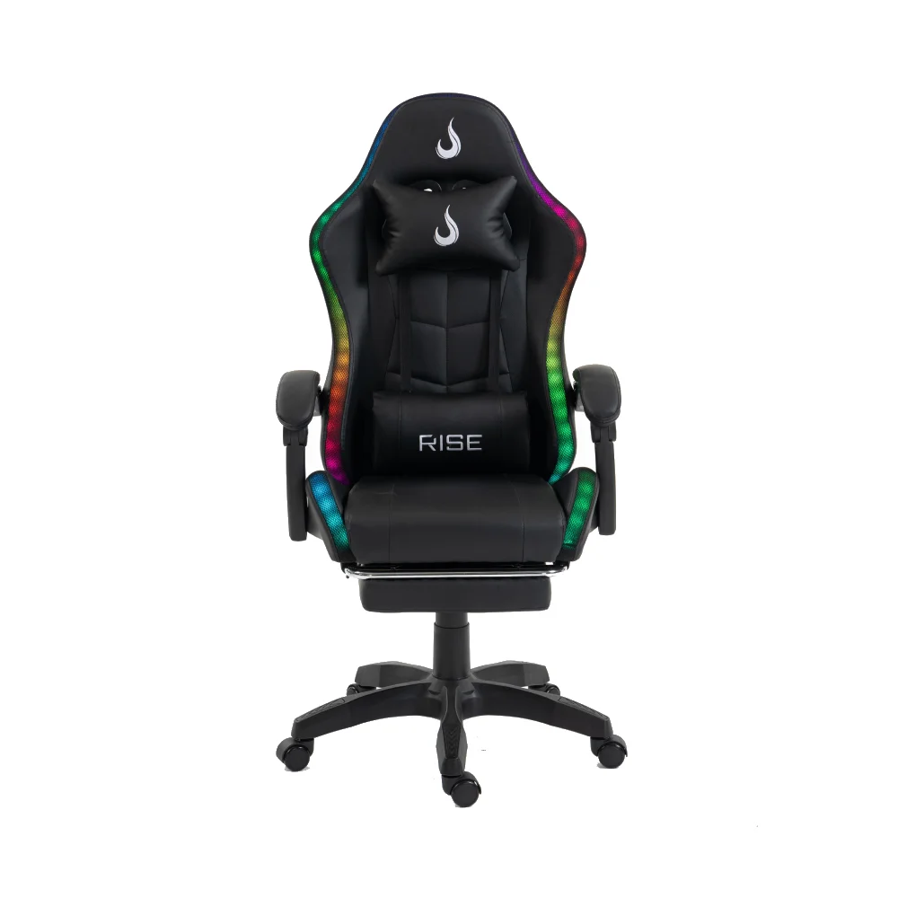 Cadeira Gamer Rise Mode X05, Ângulo Ajustável, ARGB, Apoio Para os Pés Retrátil, Preto - RM-CG-X05-BK-ARGB - miniatura 2