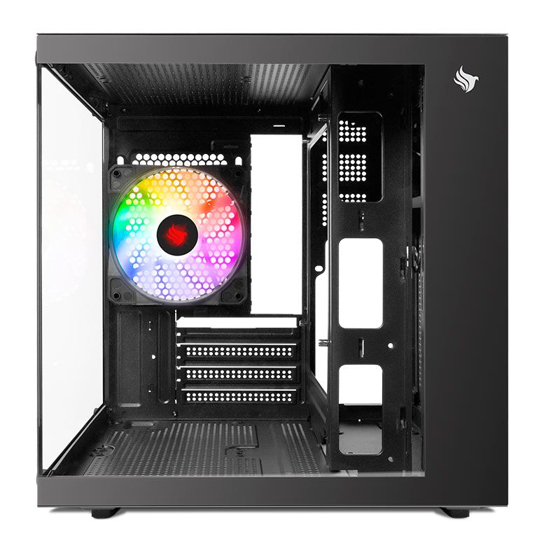 Gabinete Gamer Pichau Atom, Mini-Tower, Lateral de Vidro, Com 1 Fan, Preto, PG-ATOM-BK - miniatura 2