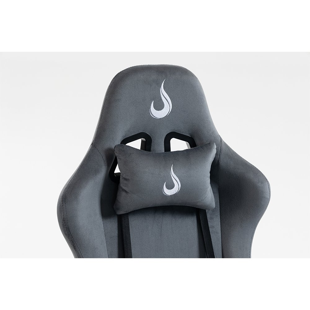 Cadeira Gamer Rise Mode X02, Ângulo Ajustável, Braço 2D, Apoio Para os Pés Retrátil, Cinza Fabric - RM-CG-X02-GR-FBC - miniatura 2