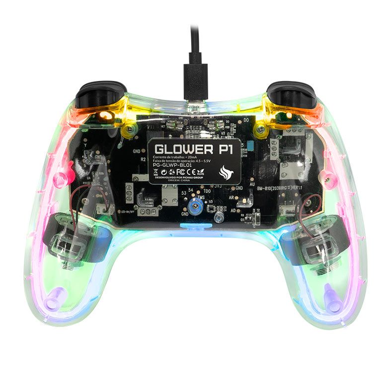 Controle Pichau Glower P1, PC/Switch/PS3/Android, Preto, PG-GLWP-BL01 - miniatura 3